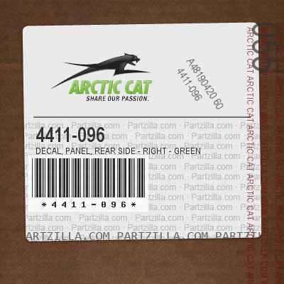 4411-096 Decal, Panel, Rear Side - Right - Green