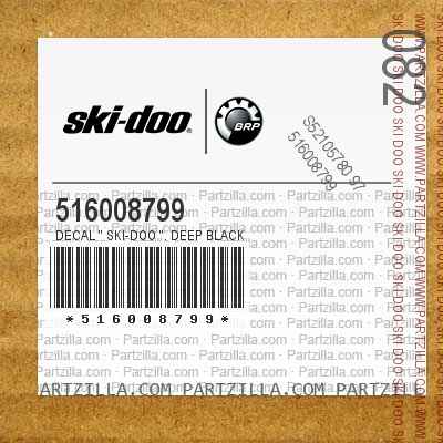 516008799 Decal " Ski-Doo ". Deep Black