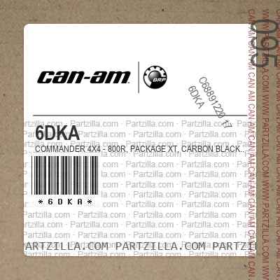 6DKA Commander 4X4 - 800R, Package XT, Carbon Black.. North America