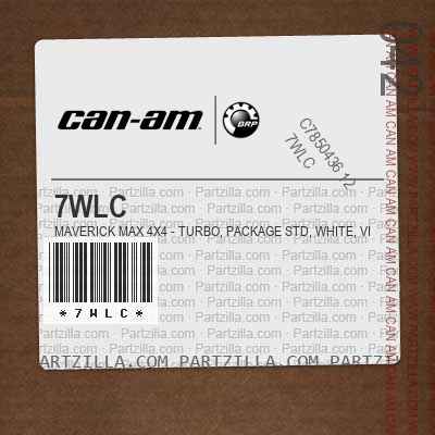 7WLC Maverick MAX 4X4 - Turbo, Package STD, White, Visco-Lok.. North America