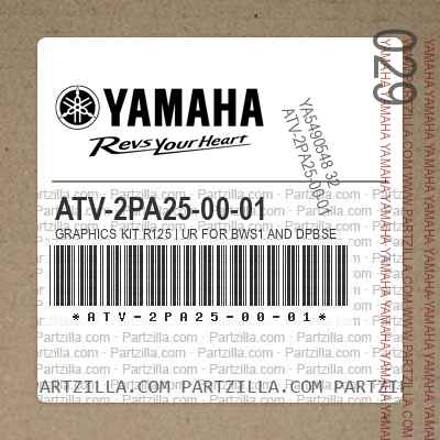 ATV-2PA25-00-01 GRAPHICS KIT R125 | UR FOR BWS1 AND DPBSE