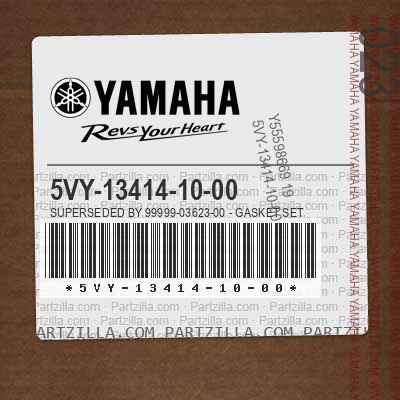 5VY-13414-10-00 Superseded by 99999-03623-00 - GASKET SET