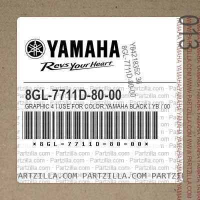 8GL-7711D-80-00 GRAPHIC 4 | Use for Color YAMAHA BLACK ( YB / 0033 )