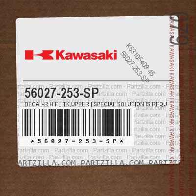 56027-253-SP DECAL-R.H FL TK,UPPER | SPECIAL SOLUTION IS REQUIRED