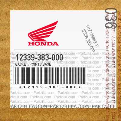 CBS Honda OEM XL CB CT TL 100 125 Points Base Joint 12339-383-000 Quantité 2 