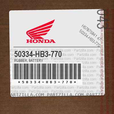 50334-HB3-770 RUBBER, BATTERY