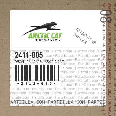 2411-005 Decal, Tailgate - Arctic Cat