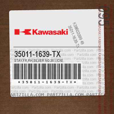 Kawasaki 1639 Tx Stay Fr Rh Silver No 35 Cn Partzilla Com