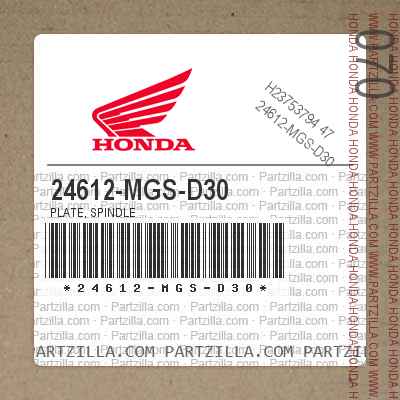 24612-MGS-D30 PLATE, SPINDLE