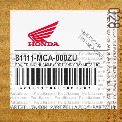 81111-MCA-000ZU BOX, TRUNK *NHA45M* (PORTLAND GRAY METALLIC)