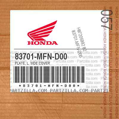 83701-MFN-D00 SIDE COVER PLATE