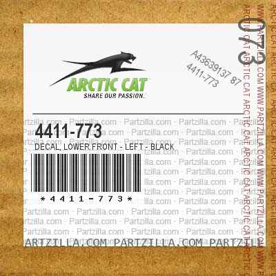4411-773 Decal, Lower Front - Left - Black