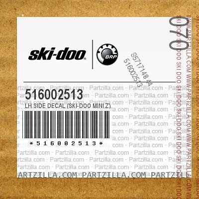 516002513 LH Side Decal (Ski-Doo Mini Z)