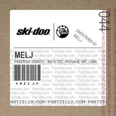 MELJ FREERIDE (DSHOT) - 850 E-TEC, Package 165", Labrador Blue, Bright White.. North America