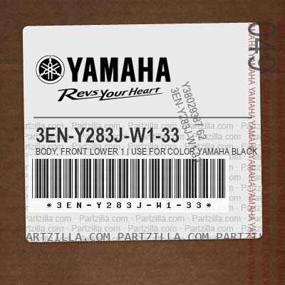 3EN-Y283J-W1-33 BODY, FRONT LOWER 1 | Use for Color YAMAHA BLACK ( YB / 0033 )