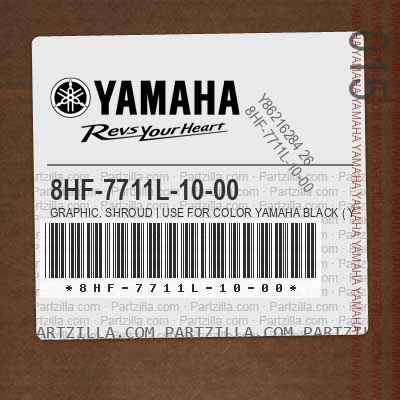 8HF-7711L-10-00 GRAPHIC, SHROUD | Use for Color YAMAHA BLACK ( YB / 0033 )