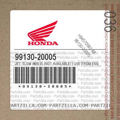 99130-20005 JET, SLOW (#20.0)  | Use from Engine SN 424487