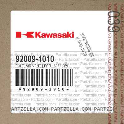 Kawasaki 92009-1010 - BOLT, AIR VENT | FOR 16082-069 | Partzilla.com
