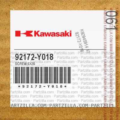 Kawasaki 92172-Y018 - SCREW | Partzilla.com