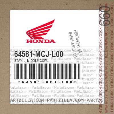 64581-MCJ-L00 MIDDLE COWLING STAY