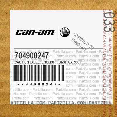 704900247 Caution Label (English) (Dash Cargo)