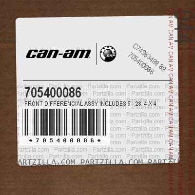 705400086 Front differencial assy Includes 5 - 28. 4 X 4
