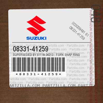 08331-41259 Superseded by 51118-36213 - FORK SNAP RING