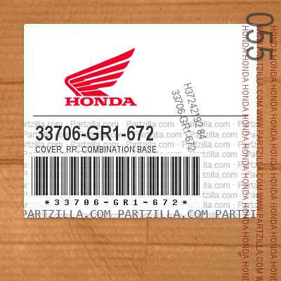 33706-GR1-672 COVER, RR. COMBINATION BASE