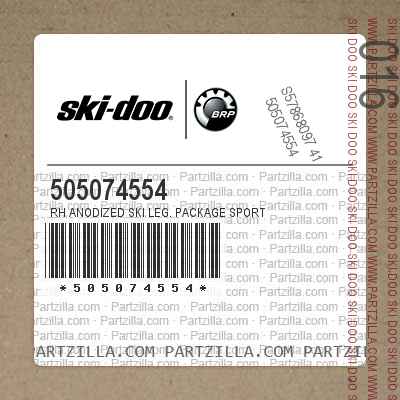 505074554 RH Anodized Ski Leg. Package Sport