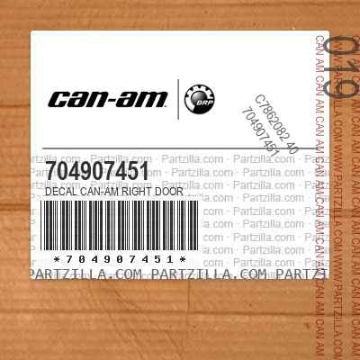 704907451 DECAL CAN-AM RIGHT DOOR