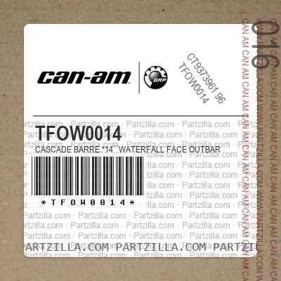 TFOW0014 CASCADE BARRE *14``WATERFALL FACE OUTBAR