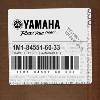 1M1-84551-60-33 BRACKET, LICENSE | YAMAHA BLACK
