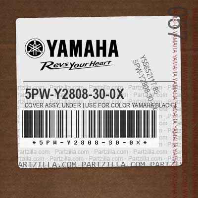 5PW-Y2808-30-0X COVER ASSY, UNDER | Use for Color YAMAHA BLACK ( YB / 0033 )