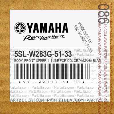 5SL-W283G-51-33 BODY, FRONT UPPER 1  | Use for Color YAMAHA BLACK ( YB / 0033 )