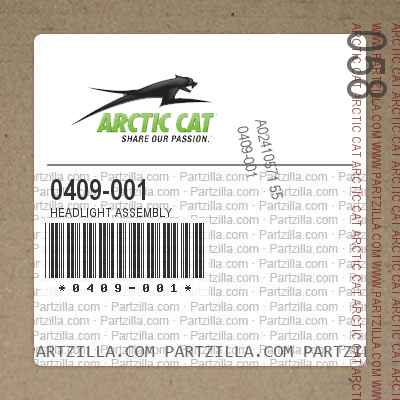 OEM Arctic Cat RH Headlight Assy 02-05 250 300 375 400 500 2004 650 V2 0409-032