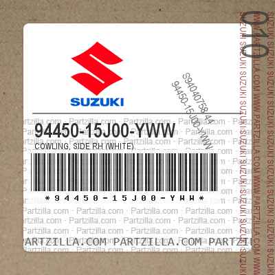 Suzuki 94450-15J00-YWW - SIDE COWLING | Partzilla.com