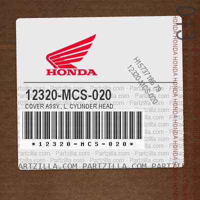 12320-MCS-020 CYLINDER HEAD COVER