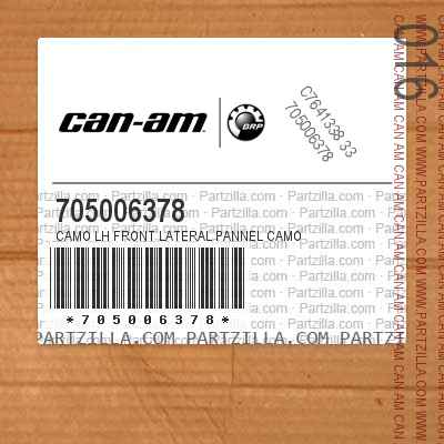 705006378 CAMO LH Front Lateral Pannel CAMO