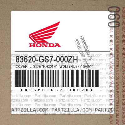 83620-GS7-000ZH COVER, L. SIDE *NH201R* (WOL) (HUSKY GRAY)