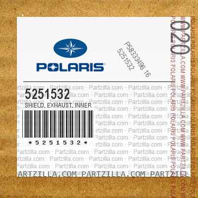 Qty 1 Polaris ATV Inner Exhaust Shield Genuine OEM Part 5251532 