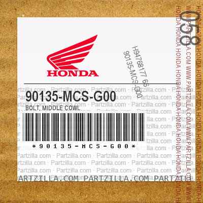 90135-MCS-G00 BOLT, MIDDLE COWL