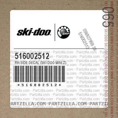 516002512 RH Side Decal (Ski-Doo Mini Z)