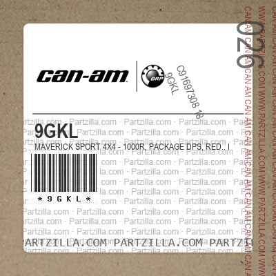 9GKL Maverick Sport 4X4 - 1000R, Package DPS, Red.. International