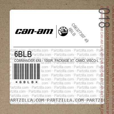 6BLB Commander 4X4 - 1000R, Package XT, Camo, Visco-Lok QE with lock diff.. North America
