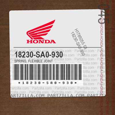 Genuine Honda 18230-SA0-930 Flexible Joint Spring 