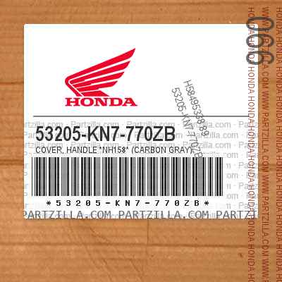 53205-KN7-770ZB COVER, HANDLE *NH158* (CARBON GRAY)