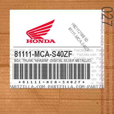 81111-MCA-S40ZF BOX, TRUNK *NHA30M* (DIGITAL SILVER METALLIC)