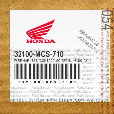 32100-MCS-710 WIRE HARNESS (CONTACT MC TECHLINE 800-421-1