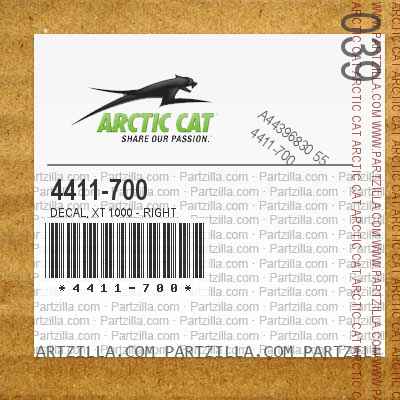 4411-700 Decal, XT 1000 - Right