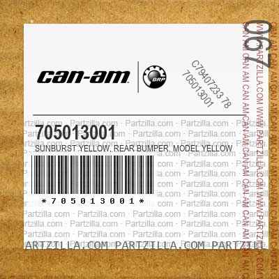 Can-Am 705013001 - Sunburst Yellow, Rear Bumper. Model Yellow